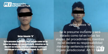 Por la probable participación en el delito de tránsito en vehículo con reporte de robo, agentes preventivos detienen a dos jóvenes en la Colonia Francisco I. Madero