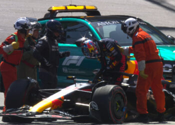‘Checo’ choca contra barrera y queda eliminado en la primera ronda de la qualy del GP de Mónaco