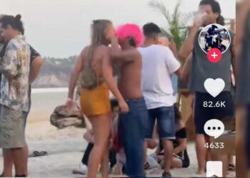 VIDEO: Mexicano besa a extranjera en la playa y usuarios enloquecen… ‘¡Rifadote!’