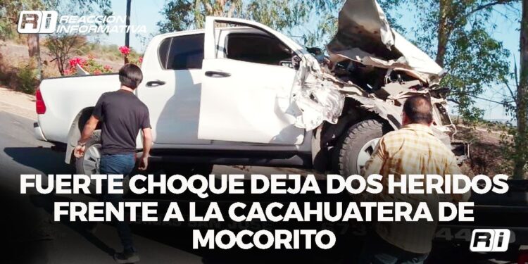 Fuerte choque deja dos heridos frente a la cacahuatera de Mocorito