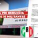 Presenta PRI renuncia masiva de 16 militantes
