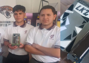 Alumnos del CBTis en Coahuila crean funda con paneles solares que recarga batería