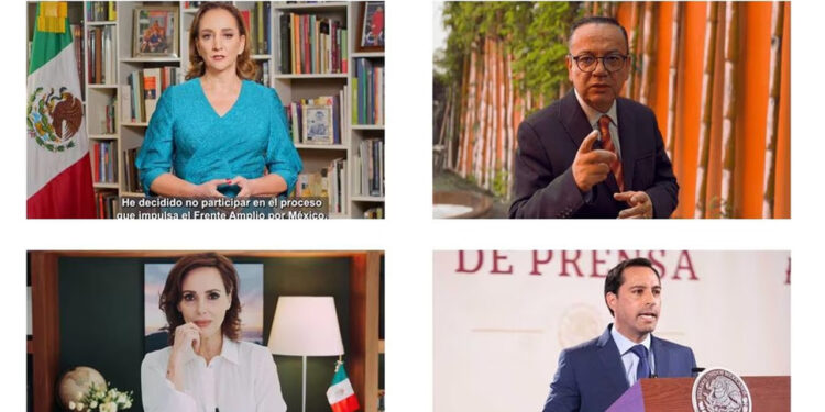 Antes del arranque, se bajan de la contienda cuatro aspirantes presidenciales de oposición