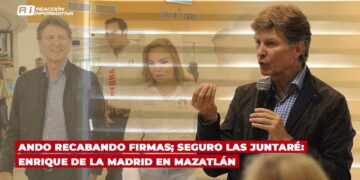 Ando recabando firmas; seguro las juntaré: Enrique de la Madrid en Mazatlán