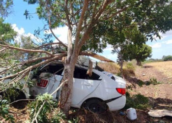 Joven pierde el control de su auto y se estrella contra árbol