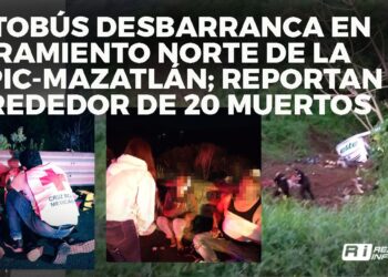Autobús desbarranca en la Tepic-Mazatlán; reportan alrededor de 20 muertos