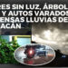 Sectores sin luz, árboles caídos y autos varados dejan las intensas lluvias de ayer en Culiacán