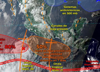 Conagua alerta posible formación de Ciclón Tropical en costas del pacífico mexicano
