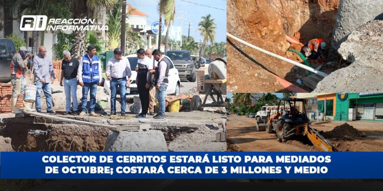 Colector de Cerritos estará listo para mediados de octubre; costará cerca de 3 millones y medio