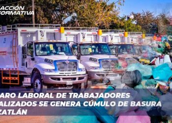 Tras paro laboral de trabajadores sindicalizados se genera cúmulo de basura en Mazatlán