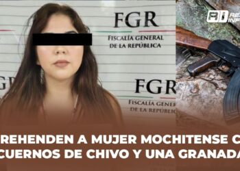 Aprehenden a Mujer Mochitense con cuernos de chivo y una granada