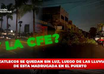 Mazatlecos se quedan sin luz, luego de las lluvias de esta madrugada en el puerto