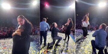 ¡Qué incómodo! Propuesta de matrimonio en concierto de Banda MS sale mal