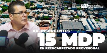 Gobierno Municipal anuncia que gastará 15 MDP en un reencarpetado que será provisional mientras arranca remodelación tota del Av. Insurgentes