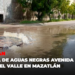 Se inunda de aguas negras Avenida Atlántico de Real del Valle en Mazatlán