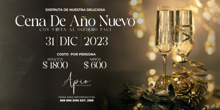Restaurante Apio te invita a una cena de Año Nuevo inolvidable