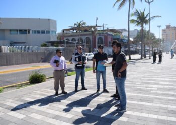 Recorren Olas Altas y Av. del Mar y planean la logística de los eventos de Carnaval en el malecón
