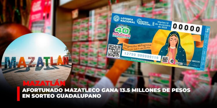 Afortunado mazatleco gana 13.5 mdp en Sorteo Guadalupano