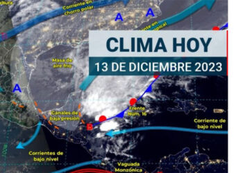 ¿A qué hora entra el frente frío 17 hoy miércoles 13 de diciembre a México?
