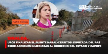 Urge finalizar el puente Habal-Cerritos: Diputada del PAS exige acciones inmediatas al Gobierno del Estado y CAPUFE