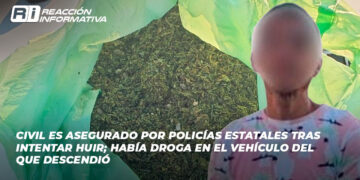 Civil es asegurado por Policías Estatales tras intentar huir; había droga en el vehículo del que descendió