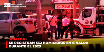Se registran 532 homicidios en Sinaloa durante el 2023