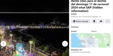¿Inicia la renta de sillas para el desfile del Carnaval Internacional de Mazatlán 2024?: Vendedores lo publicitan por redes sociales