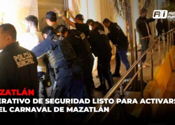 Operativo de seguridad listo para activarse en el carnaval de Mazatlán