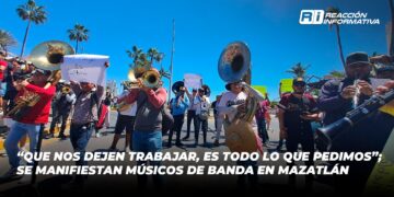 ¡Hacen Ruido! “Que nos dejen trabajar, es todo lo que pedimos”; Se manifiestan músicos de banda en Mazatlán