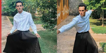 Emilio Osorio presume su falda y reacciona a críticas en redes sociales