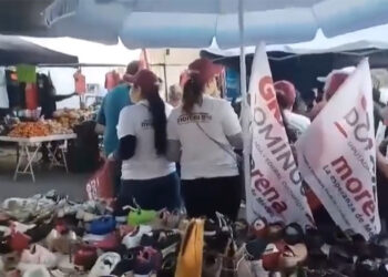 Tianguistas de la Juárez se molestan por mitin político de Morena programado en su área laboral