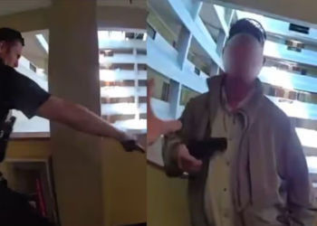 VIDEO: Hombre llega a hotel para encontrarse con dos menores; policía lo recibe y se desata balacera