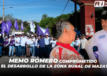Memo Romero comprometido con el desarrollo de la zona rural de Mazatlán