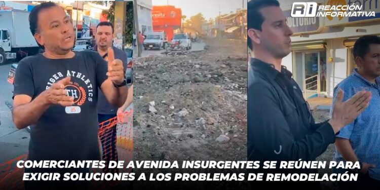 Comerciantes de Avenida Insurgentes se reúnen para exigir soluciones a los problemas de remodelación