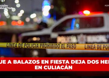 Ataque a balazos en fiesta deja dos heridos en Culiacán