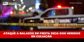 Ataque a balazos en fiesta deja dos heridos en Culiacán