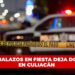 Ataque a balazos en fiesta deja dos heridos en Culiacán