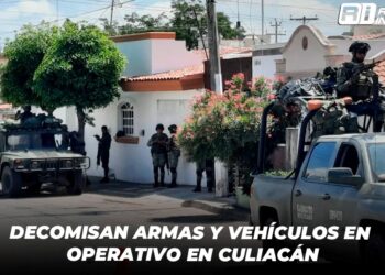Decomisan armas y vehículos en operativo en Culiacán