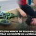 Motociclista menor de edad fallece en el hospital tras accidente en Avenida Santa Rosa