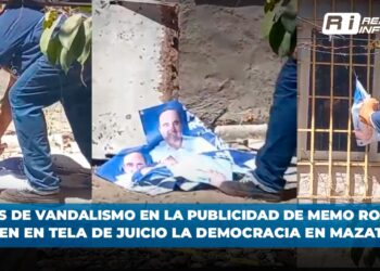 VIDEO || Actos de vandalismo en la publicidad de Memo Romero ponen en tela de juicio la democracia en Mazatlán