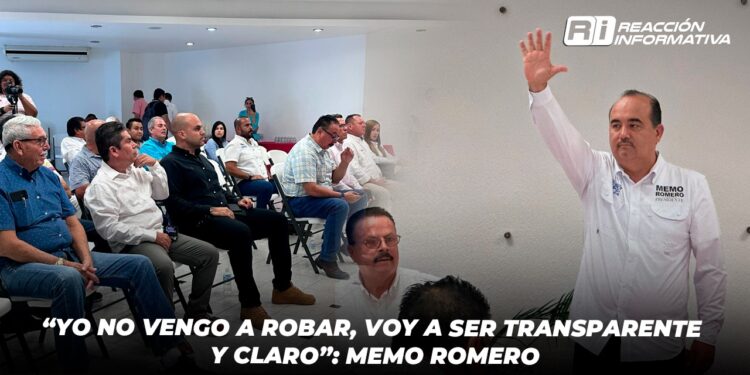 “Yo no vengo a robar, voy a ser transparente y claro”: Memo Romero