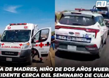 Este día de madres, niño de dos años muere en un accidente cerca del Seminario de Culiacán