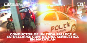 Hombre de 38 años pierde la vida al impactarse contra señalética en Mazatlán