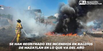 Se han registrado 593 incendios en baldíos de Mazatlán en lo que va del año