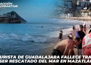 Turista de Guadalajara fallece tras ser rescatado del mar en Mazatlán