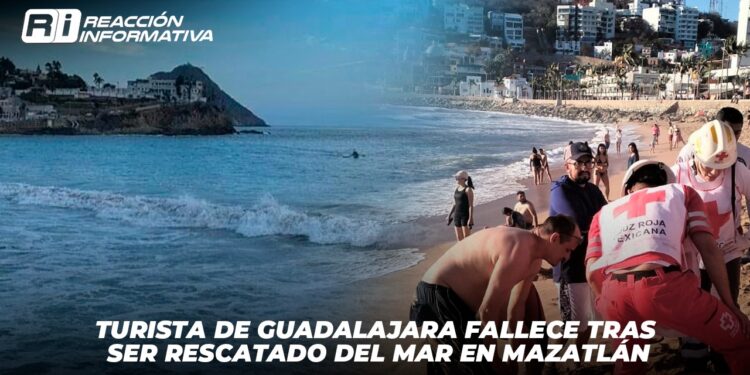 Turista de Guadalajara fallece tras ser rescatado del mar en Mazatlán