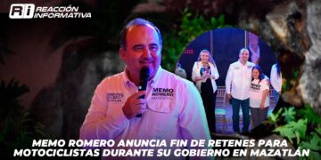 Memo Romero anuncia fin de retenes para motociclistas durante su gobierno en Mazatlán