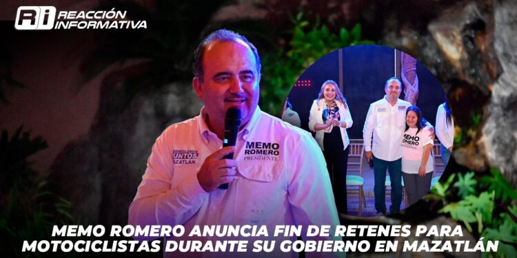 Memo Romero anuncia fin de retenes para motociclistas durante su gobierno en Mazatlán