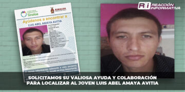 Desaparece el joven Luis Abel Amaya Avitia, en la colonia 12 de mayo en Mazatlán