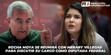 Rocha Moya se reunirá con Merary Villegas para discutir su cargo como diputada federal